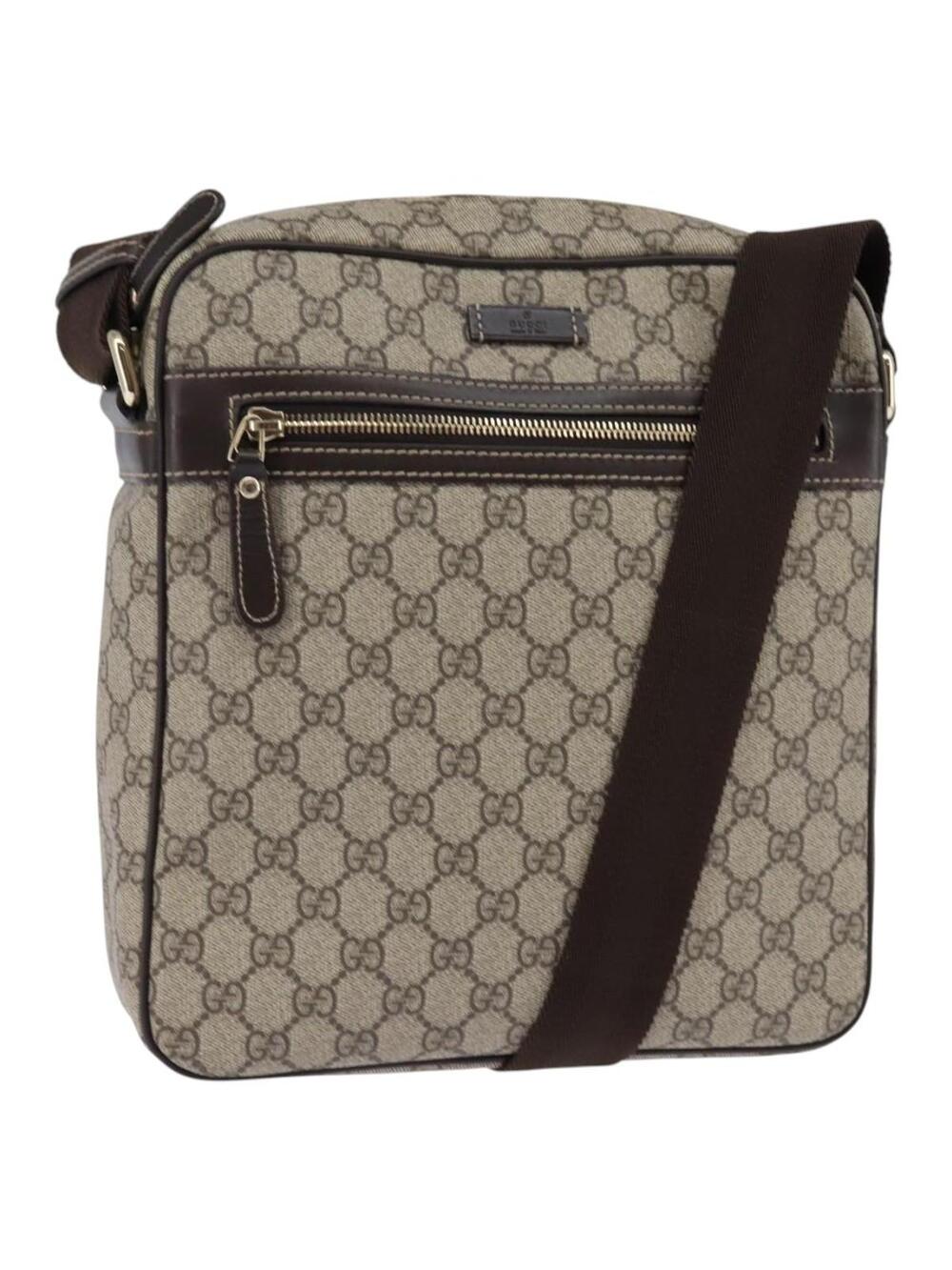 Gucci Gg Supreme Shoulder Bag Pvc Beige #348678G54B